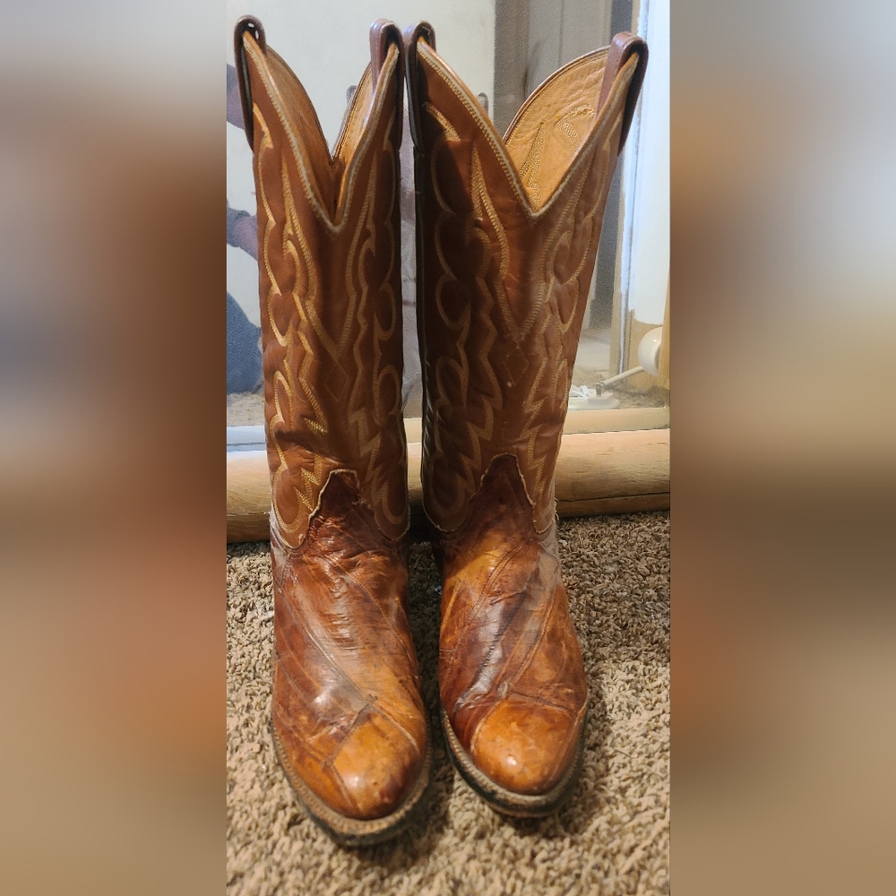 Women's tony lama eel skin boots